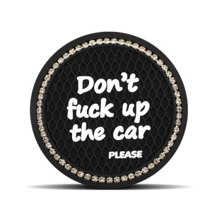 New water cup pad with diamond inlaid circular automotive silicone pad, anti slip universal