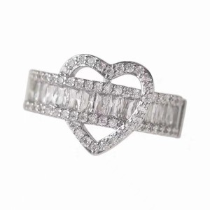 Diamond studded love ring, high-end niche Instagram style ring for women