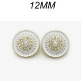 12mm snap button metal rhinestone Golden Silver Flower Pearl Snowflake love