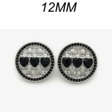 12mm snap button metal rhinestone Golden Silver Flower Pearl Snowflake love