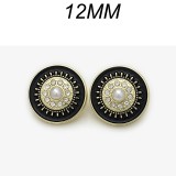 12mm snap button metal rhinestone Golden Silver Flower Pearl Snowflake love