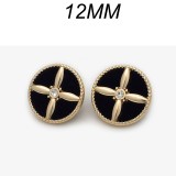 12mm snap button metal rhinestone Golden Silver Flower Pearl Snowflake love