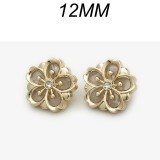 12mm snap button metal rhinestone Golden Silver Flower Pearl Snowflake love