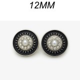 12mm snap button metal rhinestone Golden Silver Flower Pearl Snowflake love
