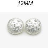 12mm snap button metal rhinestone Golden Silver Flower Pearl Snowflake love