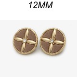 12mm snap button metal rhinestone Golden Silver Flower Pearl Snowflake love