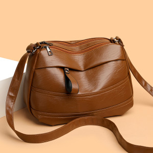 2025 new minimalist mom bag, large capacity casual soft leather shoulder crossbody bag for women
