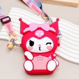 New labubu Zero Wallet Large Cartoon Cute Storage Crossbody Bag Hot Selling Wholesale silicone