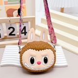 New labubu Zero Wallet Large Cartoon Cute Storage Crossbody Bag Hot Selling Wholesale silicone