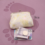 PU gradient butterfly 4-inch clip bag, women's hand-held small wallet