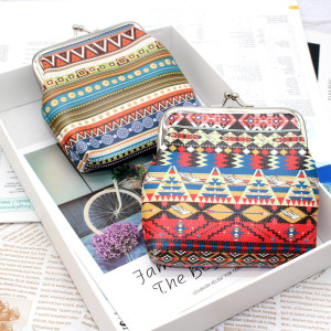 New ethnic style coin purse striped women's small bag wholesale