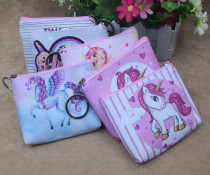 New Zero Wallet Coin Key Bag Small Wallet Cute Unicorn Cartoon Bag