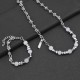 Thorn cat eye stone bead necklace Stainless steel chain men's collarbone chain