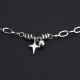 Stainless steel bracelet cross star round ball handmade men's and women's bracelet gift