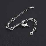 Stainless steel bracelet cross star round ball handmade men's and women's bracelet gift