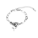 Stainless steel bracelet cross star round ball handmade men's and women's bracelet gift