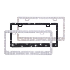 Stainless steel car license plate holder, acrylic drill, American standard license plate frame