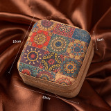 Vintage high-end cork portable jewelry box, earrings, rings, jewelry storage box