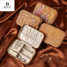 New retro light luxury portable jewelry storage box, ring necklace jewelry storage