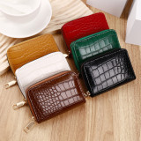 New Stone Pattern PU Large Capacity Zero Money Bag Card Storage Wallet