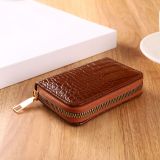New Stone Pattern PU Large Capacity Zero Money Bag Card Storage Wallet