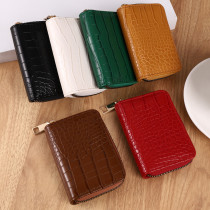 New Stone Pattern PU Large Capacity Zero Money Bag Card Storage Wallet