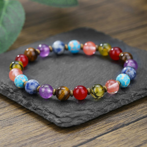 Hot selling crystal bracelet, tiger eye elastic bracelet, natural stone bead bracelet wholesale