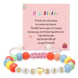 Children's colorful love woven bracelet letters BIG-SISTER sisters friendship gift