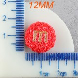 12mm snap button M Bean Resin Fun Chocolate Beans