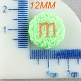 12mm snap button M Bean Resin Fun Chocolate Beans