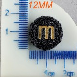 12mm snap button M Bean Resin Fun Chocolate Beans