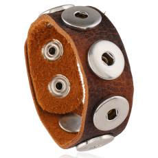 20MM Snap button Vintage cowhide bracelet