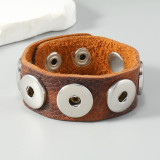20MM Snap button Vintage cowhide bracelet