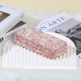 Diamond studded car glasses storage box, popular sunglasses box, portable storage