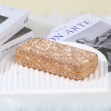 Diamond studded car glasses storage box, popular sunglasses box, portable storage
