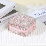 Diamond encrusted jewelry box, ring box, earring, necklace, earring, earring, earring, storage bag, bead box