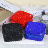 Diamond encrusted jewelry box, ring box, earring, necklace, earring, earring, earring, storage bag, bead box