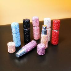 10ml rhinestone perfume bottle press makeup travel mini spray bottle