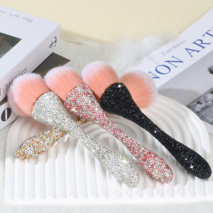New diamond inlaid powder makeup brush Super large soft hair brush powder blusher makeup tool