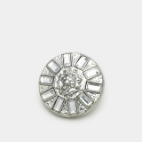 20mm snap button metal rhinestone Golden Silver Flower Pearl Snowflake