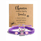 Hot selling anime cartoon interstellar baby Stitch hand woven women's children's bracelet