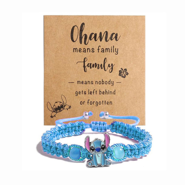 Hot selling anime cartoon interstellar baby Stitch hand woven women's children's bracelet