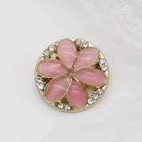 20mm snap button metal rhinestone Golden Silver Flower Pearl Snowflake