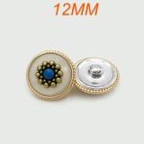 12mm snap button metal rhinestone Golden Silver Flower Pearl Snowflake