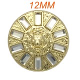 12mm snap button metal rhinestone Golden Silver Flower Pearl Snowflake