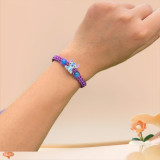 Hot selling anime cartoon interstellar baby Stitch hand woven women's children's bracelet