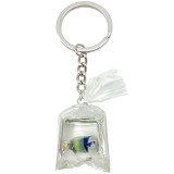 Dripping Oil Sea Star Dolphin Shell Exquisite Girl Bag Pearl Keychain