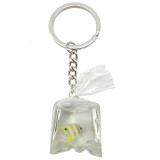 Dripping Oil Sea Star Dolphin Shell Exquisite Girl Bag Pearl Keychain