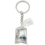 Dripping Oil Sea Star Dolphin Shell Exquisite Girl Bag Pearl Keychain