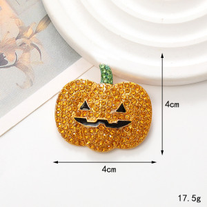 20MM Halloween pumpkin head with  Rhinestone snap button
